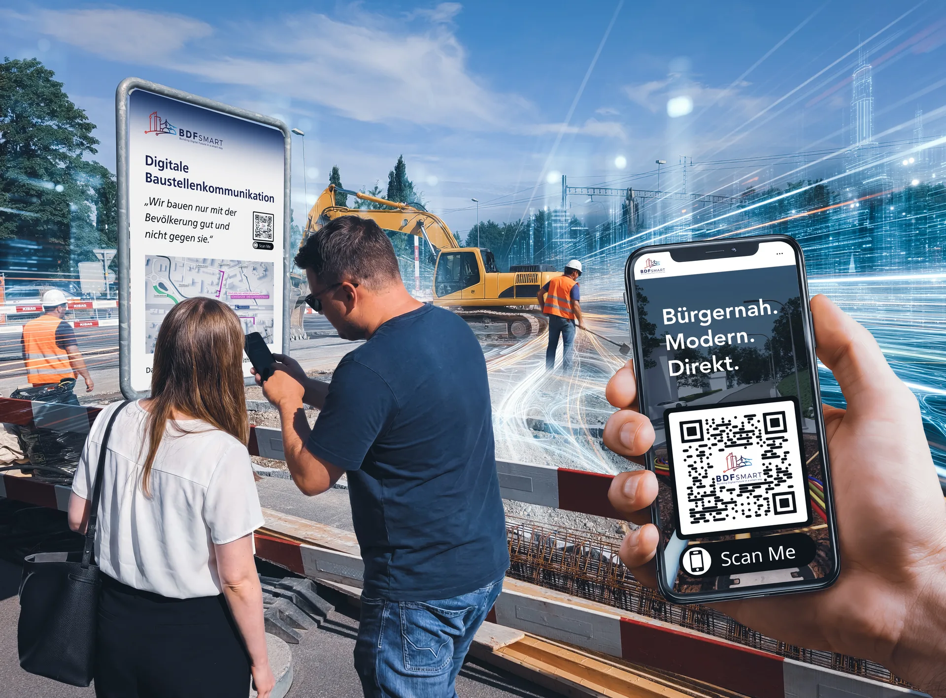 BDFcivory in use: digital construction site communication on site